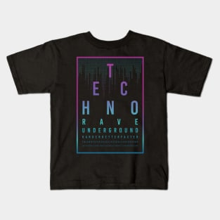 Techno Rave Faster Hardstyle Kids T-Shirt